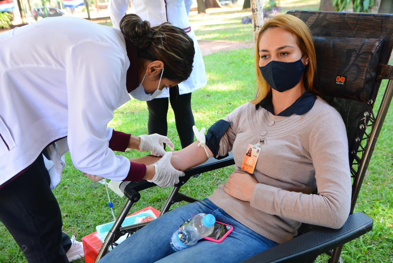 Donantes de sangre coparon la comuna de Ciudad del Este