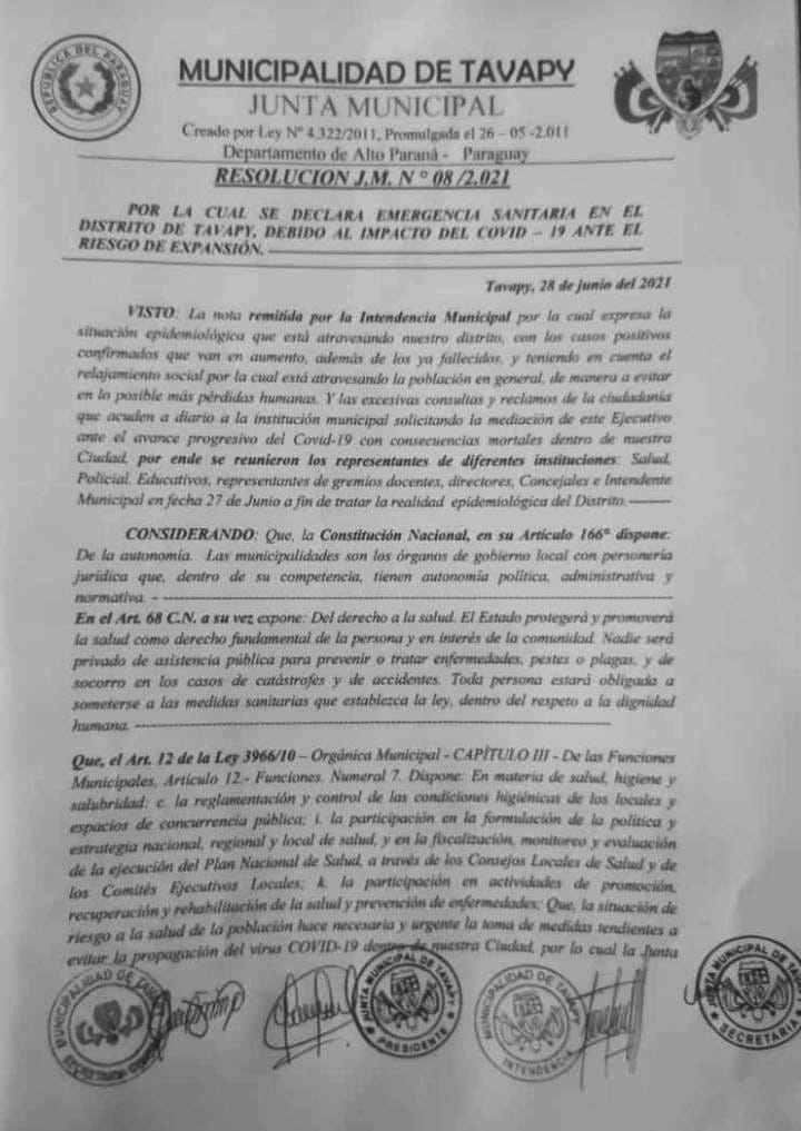 Tras muerte de enfermero, declaran emergencia en Tavapy