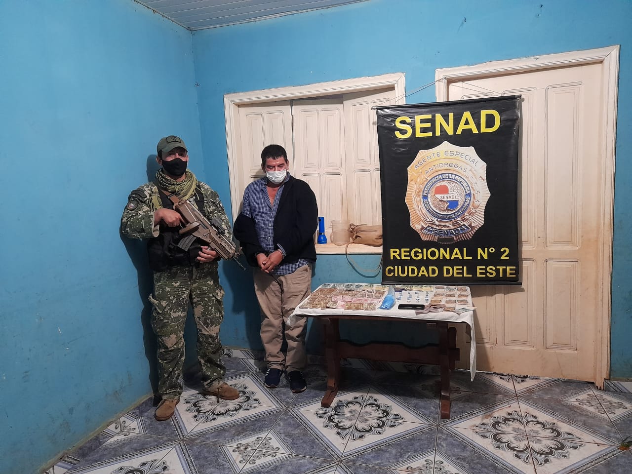 Agentes de la SENAD incautan ínfima cantidad de crack en Presidente Franco