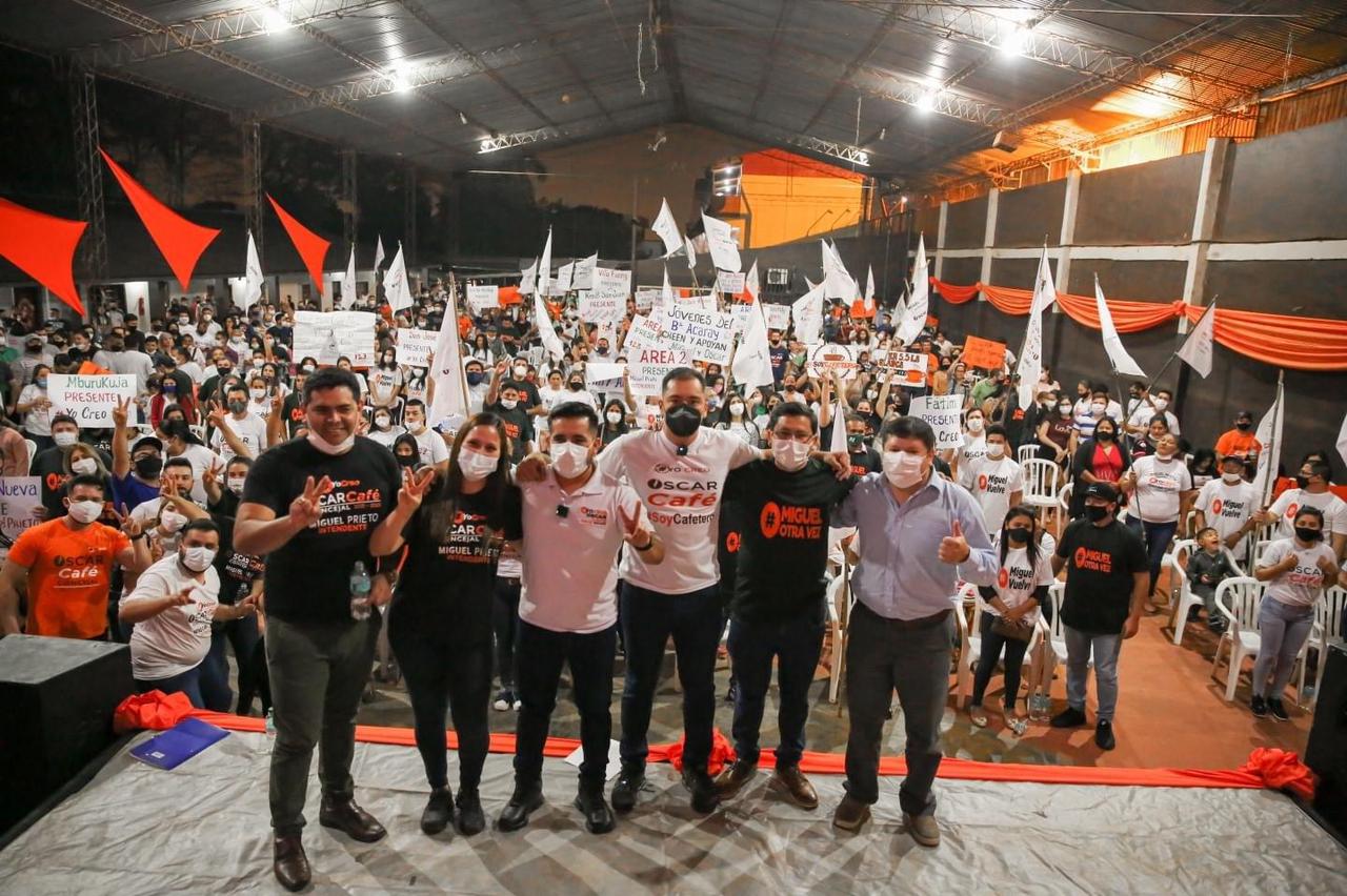Intensa campaña de Oscar “Café” en el barrio Ñasaindy