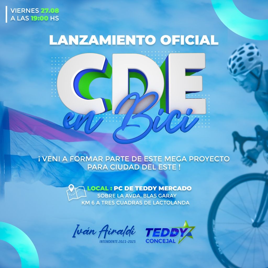 Teddy Mercado propone “CDE en bici” como parte de su campaña