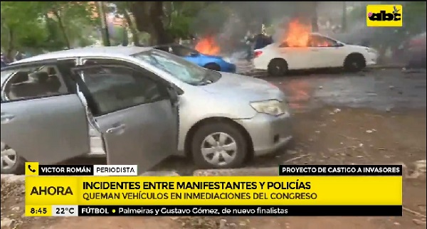 Incidentes en inmediaciones del Congreso