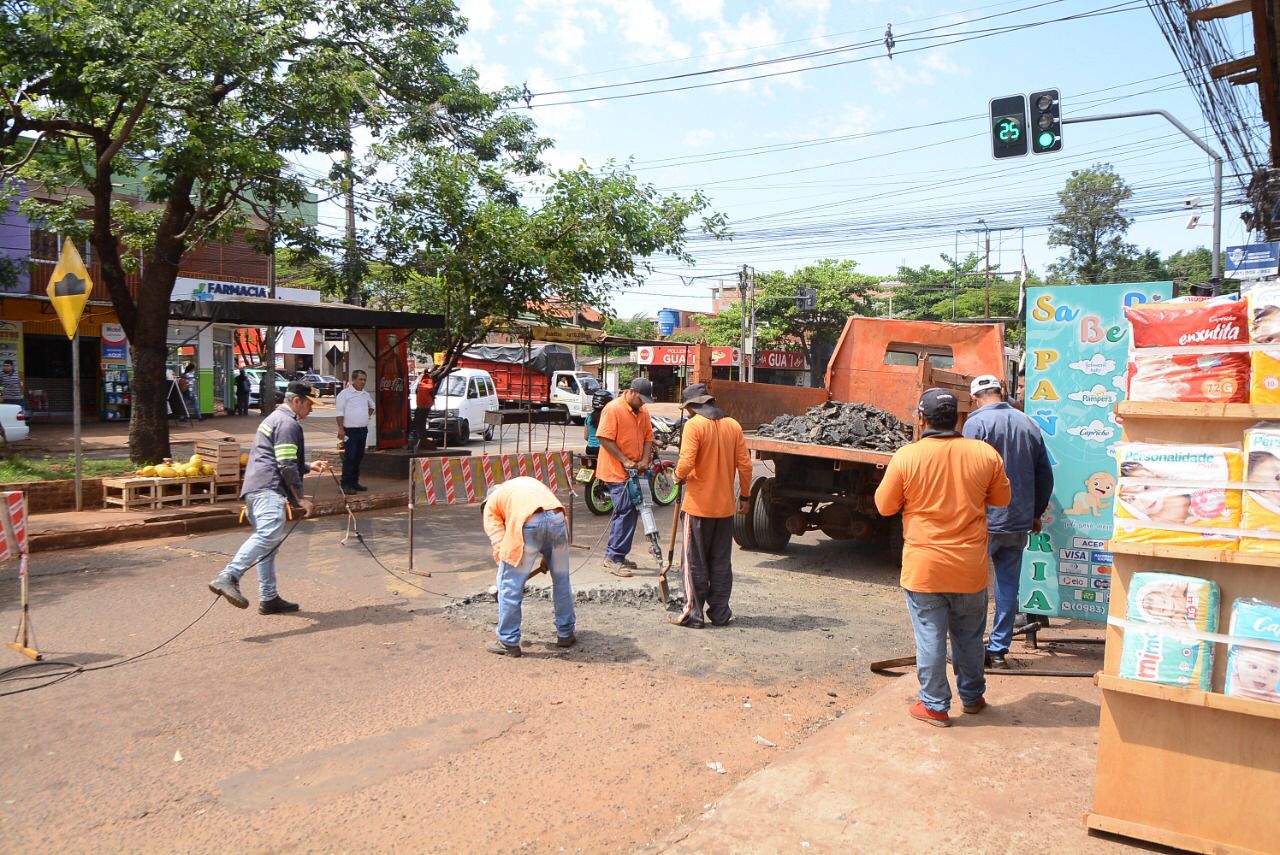 Retiran lomadas innecesarias de la avenida San José de CDE