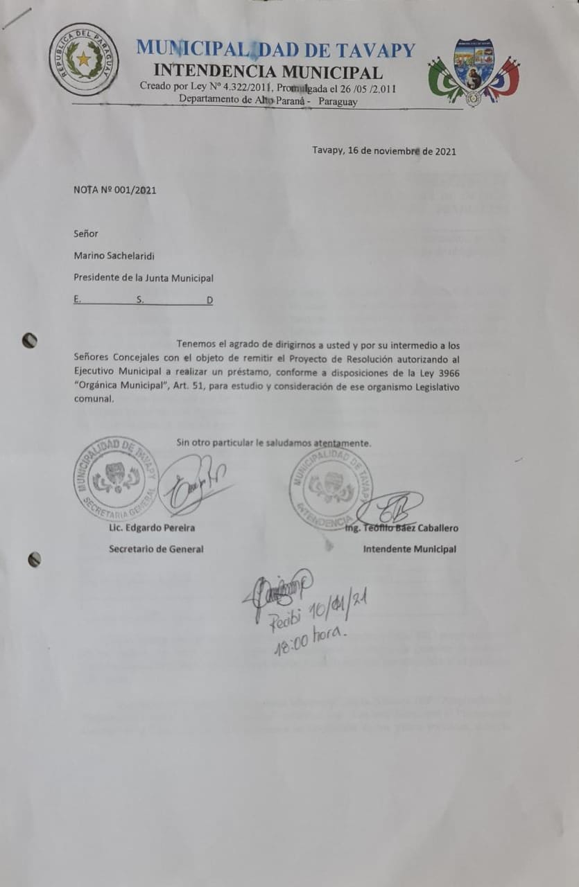 Intendente que no puede firmar cheques por demanda, ahora pidió millonario préstamo