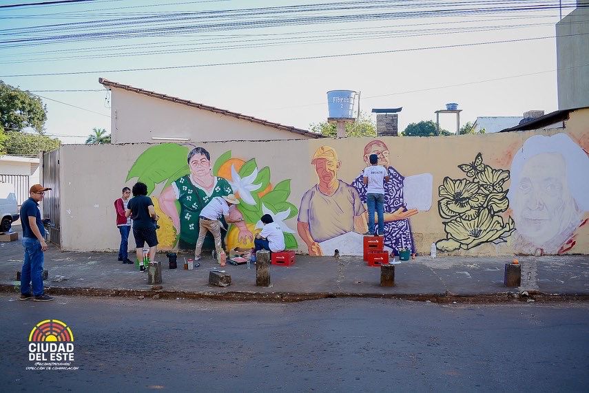 Prosigue hermoseamiento del primer barrio de Ciudad del Este