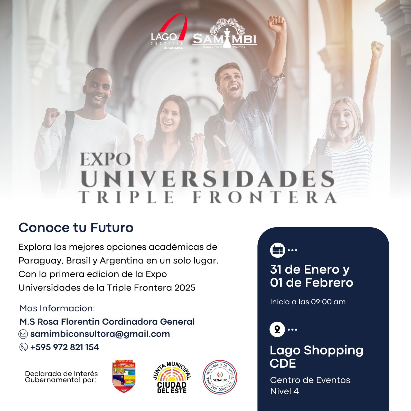 Expo Universidades de la triple frontera llega al Lago Shopping