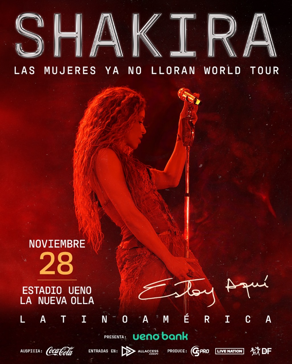 Tras 14 años Shakira vuelve a Paraguay