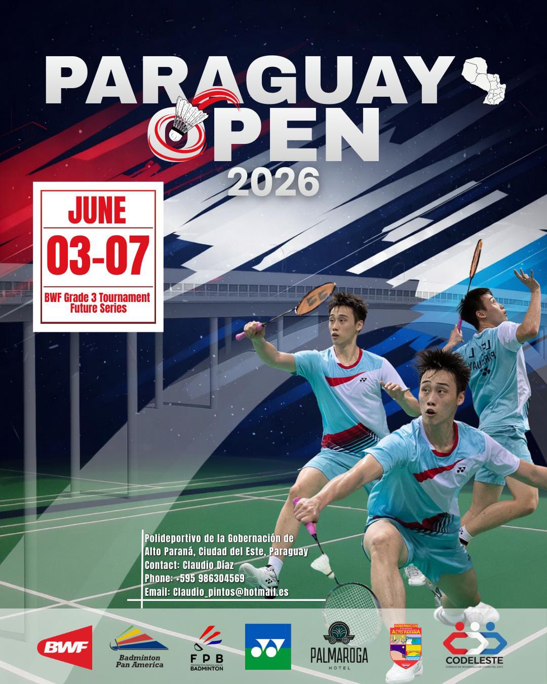 CDE será sede del “Paraguay  Open 2026” de Bádminton